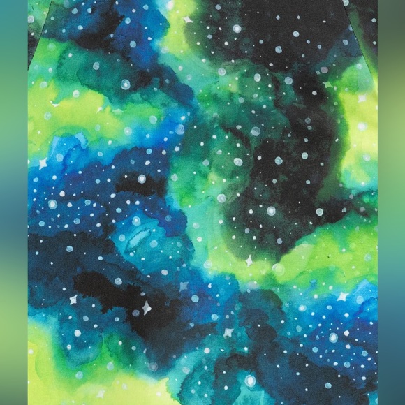 Galaxy Watercolor Evil Tee Dress - Picture 4 of 9